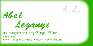 abel leganyi business card